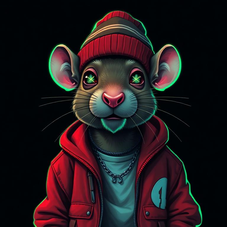 Varsity Vermin — streetwear rat NFT avatar with Red Letterman